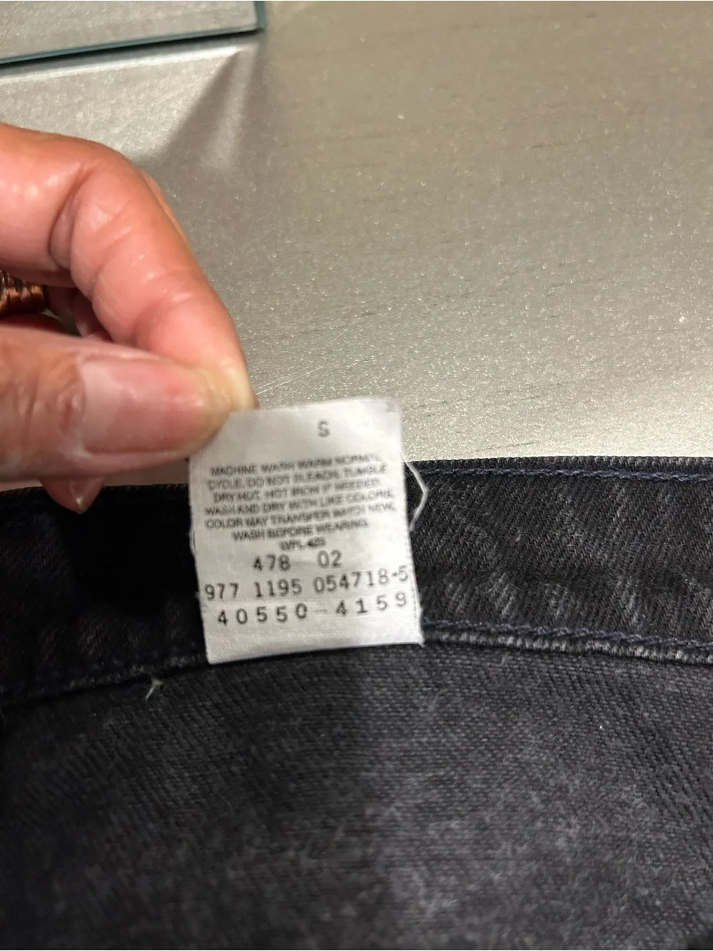 ORANGE tag Levi's  550 Black Relaxed Men's Jeans